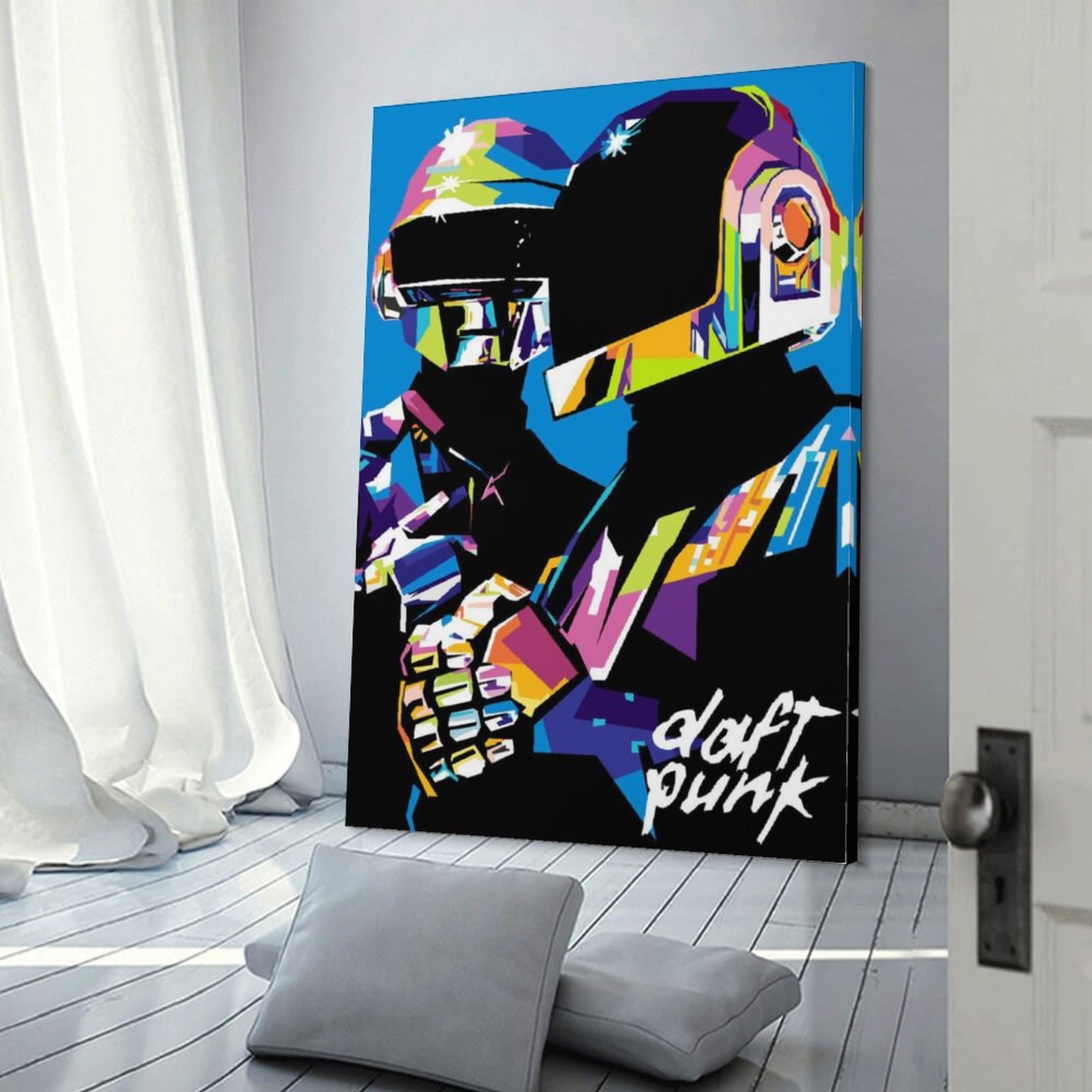 Amazon.co.jp: ダフトパンク絵画ポスター キャンバス プリント 部屋